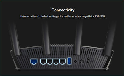 ASUS RT-BE82U Wi-Fi 7 Dual-Band 2.5GbE Router – Black