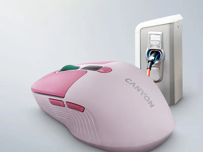 Canyon Silent Dual Mode Wireless Mouse MW-26 - Pink