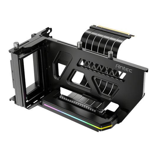 Antec SHIFT ARGB Vertical GPU Bracket with PCIe 4.0 Riser Cable – Black