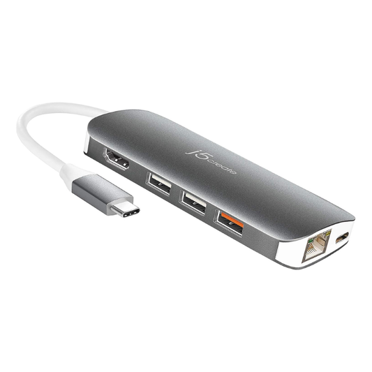 J5create USB C Hub Adapter Multi-Monitor 10-in-1 Port Docking Station - JCD384
