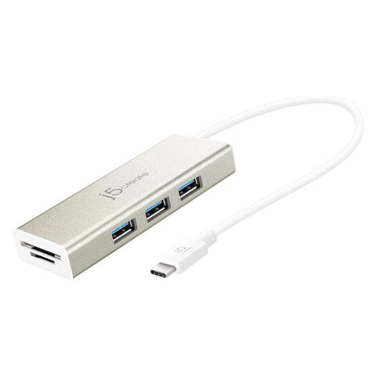 J5create USB-C 3.1 3-Port HUB with SD /microSD Card Reader - JCH347