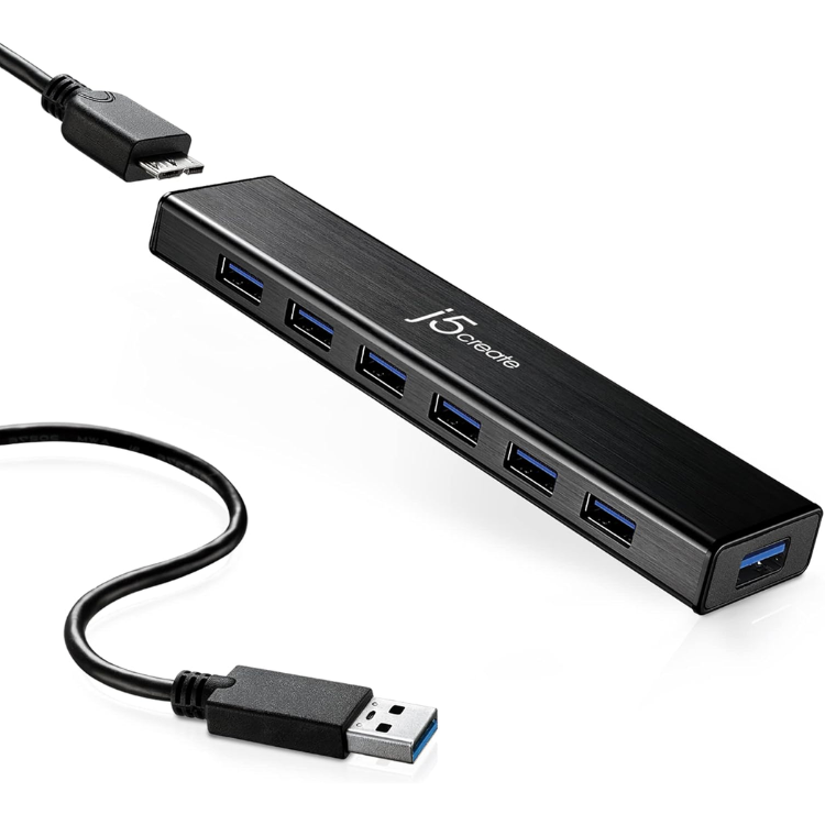 J5create 7-Port Powered USB 3.0 Data Hub - JUH377