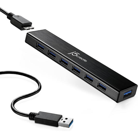 J5create 7-Port Powered USB 3.0 Data Hub - JUH377
