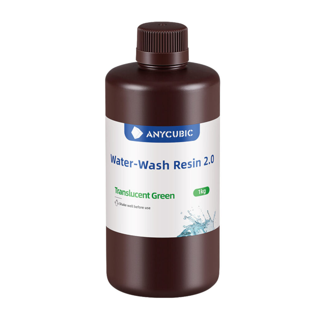 Anycubic Water Wash Resin 2.0 – Translucent Green