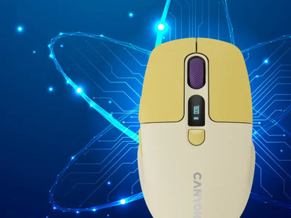 Canyon Silent Dual Mode Wireless Mouse MW-26 - Yellow