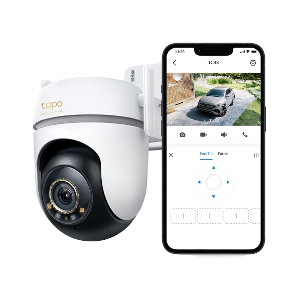 Tapo Outdoor Pan/Tilt Security Wi-Fi Camera - TC43
