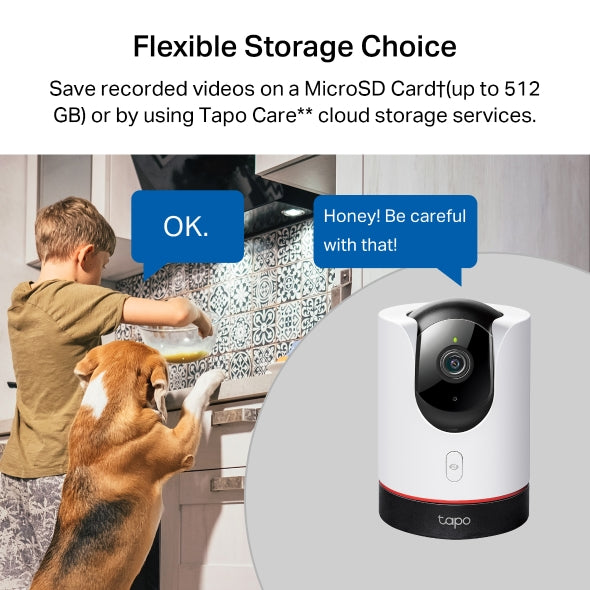 Tapo Pan/Tilt AI Home Security Wi-Fi Camera - Tapo C225