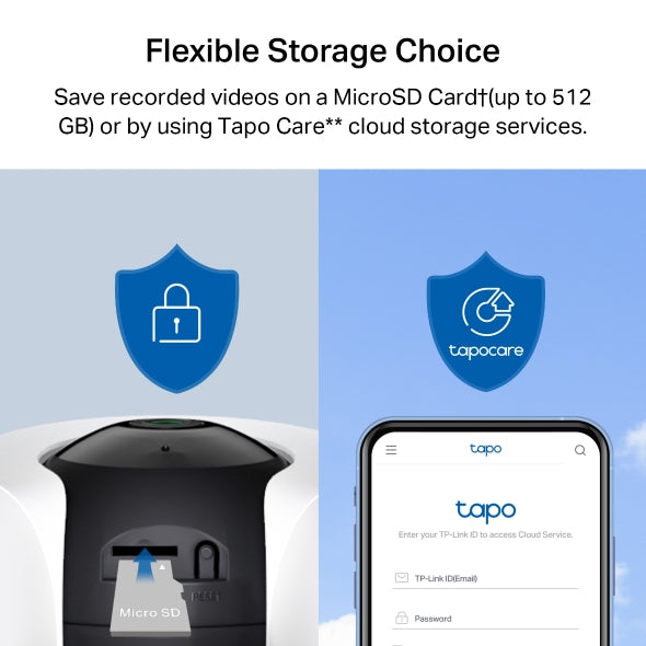 Tapo Pan/Tilt AI Home Security Wi-Fi Camera - Tapo C225