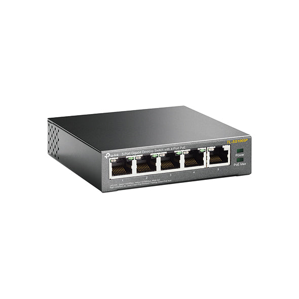TP-Link 5-Port Gigabit Desktop Switch with 4-Port PoE+ - TL-SG1005P