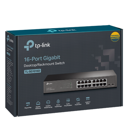 TP-Link 16-Port Gigabit Easy Smart Switch - TL-SG1016DE