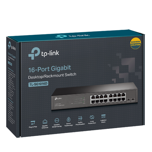 TP-Link 16-Port Gigabit Easy Smart Switch - TL-SG1016DE