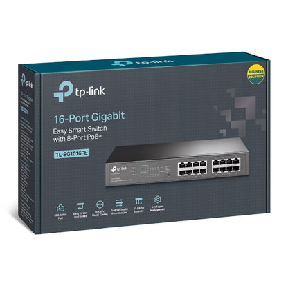 TP-Link 16-Port Gigabit Easy Smart Switch with 8-Port PoE+ - TL-SG1016PE