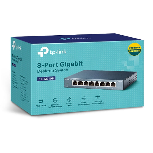TP-Link 8-Port 10/100/1000Mbps Desktop Switch - TL-SG108