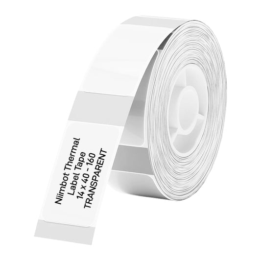 NIIMBOT D11/D110/D101/H1S Thermal Label 14x40mm – 160 Labels Per Roll – Transparent