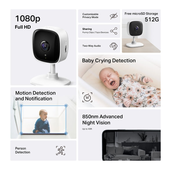 Tapo Home Security Wi-Fi Camera - Tapo C100