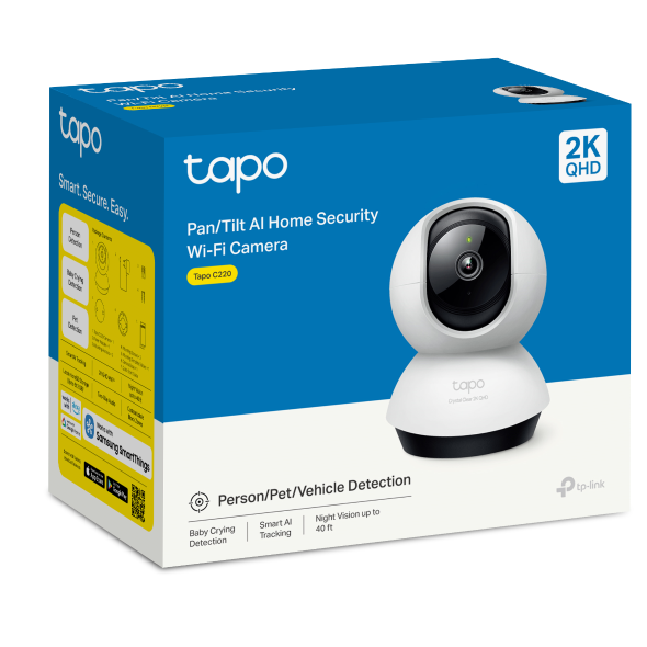 Tapo Pan/Tilt AI Home Security Wi-Fi Camera - Tapo C220