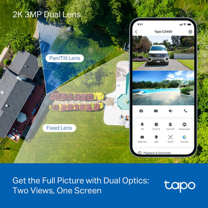 Tapo Indoor/Outdoor Dual Lens Security Camera - C246D