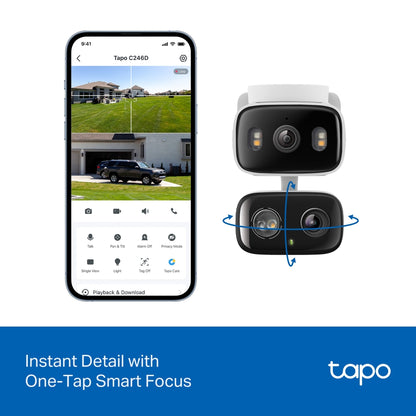 Tapo Indoor/Outdoor Dual Lens Security Camera - C246D