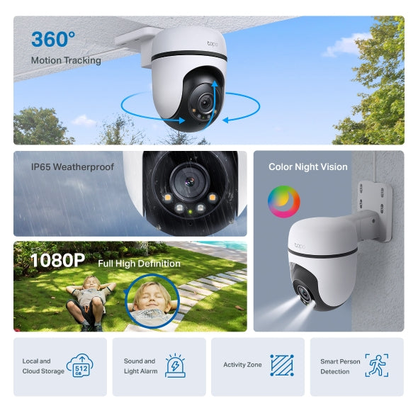 Tapo Outdoor Pan/Tilt Security WiFi Camera - Tapo C500