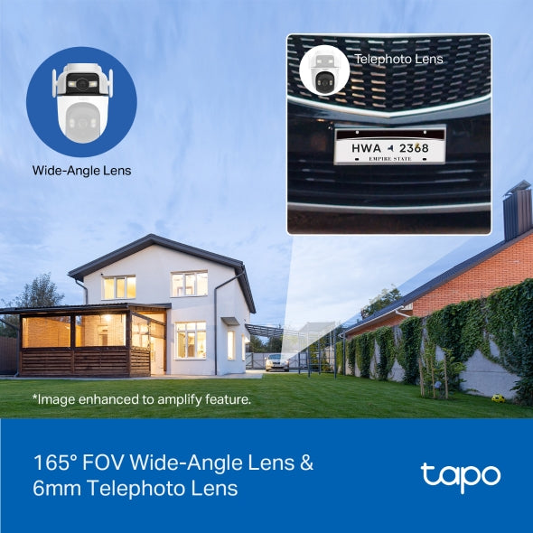 Tapo Outdoor Dual Lens Pan/Tilt Security Camera - Tapo C545D