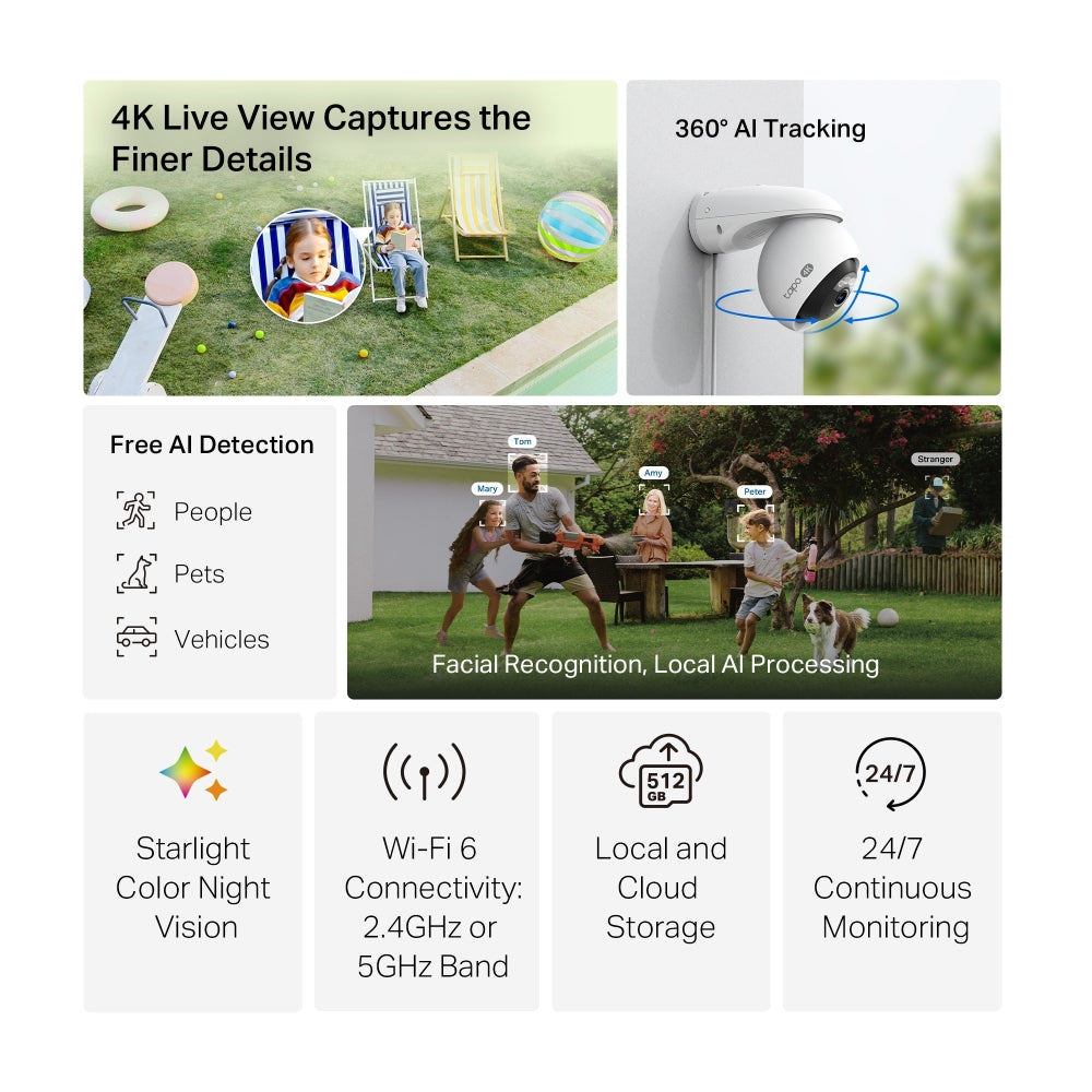 Tapo Outdoor Pan/Tilt Security Wi-Fi Camera - C560WS