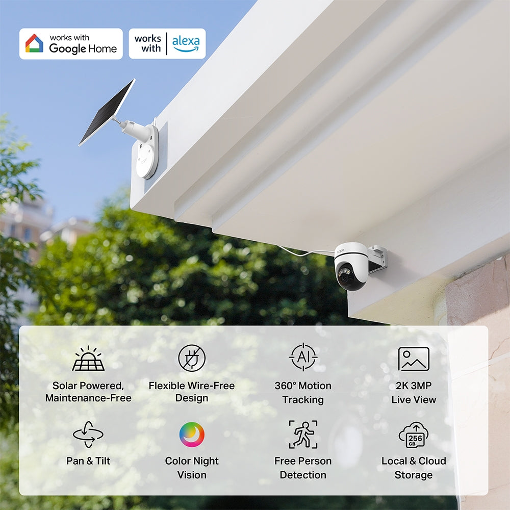 Tapo Solar-Powered Pan/Tilt Security Camera Kit - C610 KIT