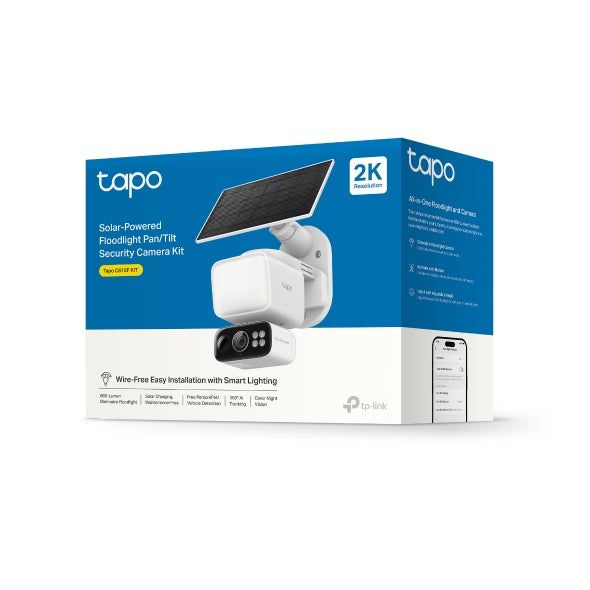 Tapo Solar-Powered Floodlight Pan/Tilt Security Camera Kit - Tapo C615F KIT
