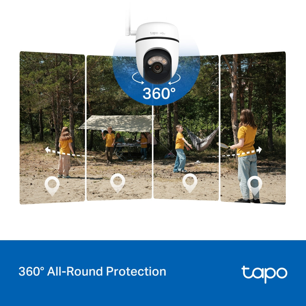 Tapo Solar-Powered Pan/Tilt 4G LTE Security Camera Kit - C615G KIT