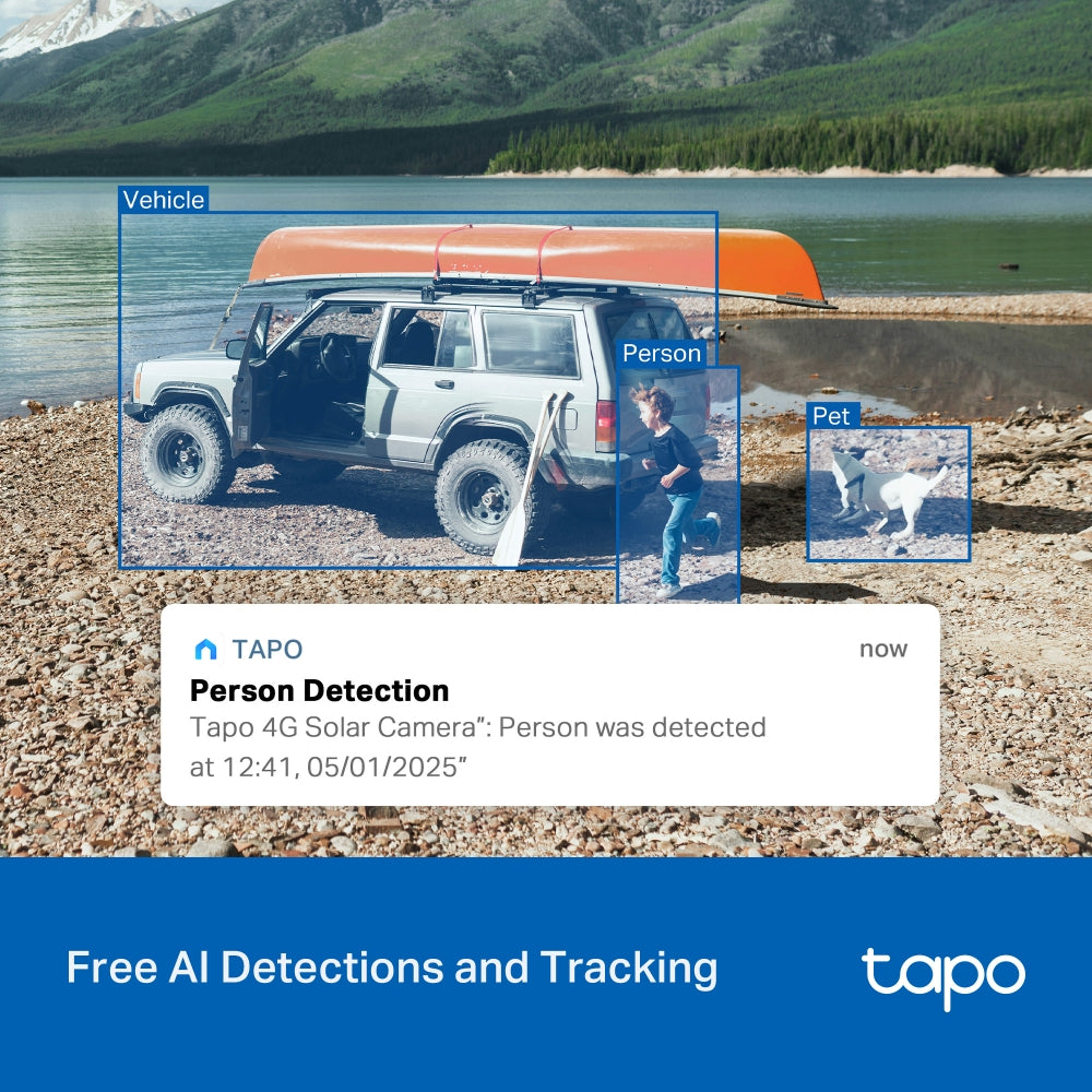 Tapo Solar-Powered Pan/Tilt 4G LTE Security Camera Kit - C615G KIT