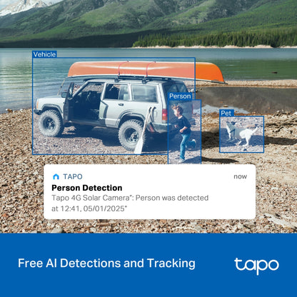 Tapo Solar-Powered Pan/Tilt 4G LTE Security Camera Kit - C615G KIT