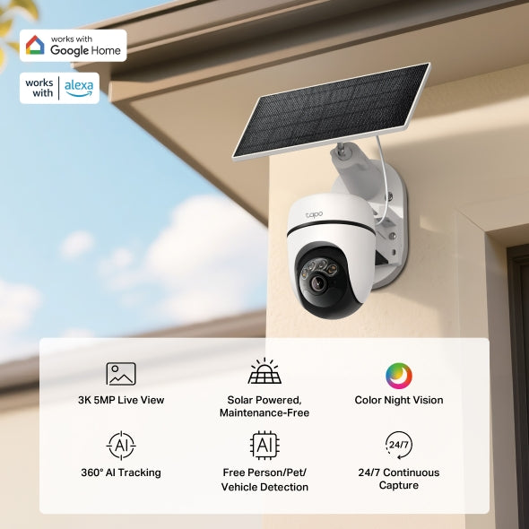 Tapo Solar-Powered Pan/Tilt Security Camera Kit - Tapo C630 KIT