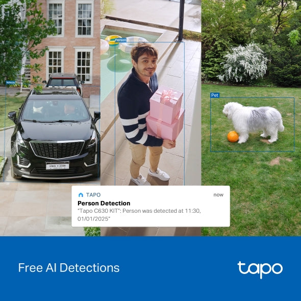 Tapo Solar-Powered Pan/Tilt Security Camera Kit - Tapo C630 KIT