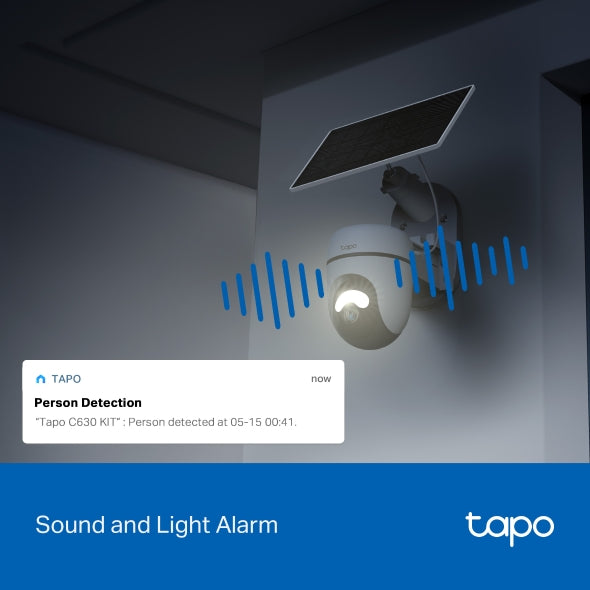 Tapo Solar-Powered Pan/Tilt Security Camera Kit - Tapo C630 KIT