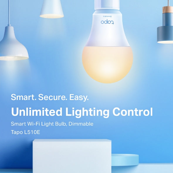 Tapo Smart Wi-Fi Light Bulb, Dimmable - Tapo L510E