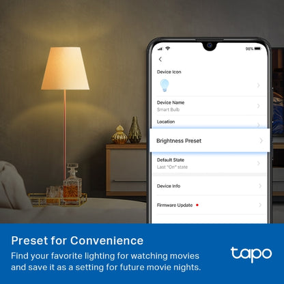 Tapo Smart Wi-Fi Light Bulb, Dimmable - Tapo L510E