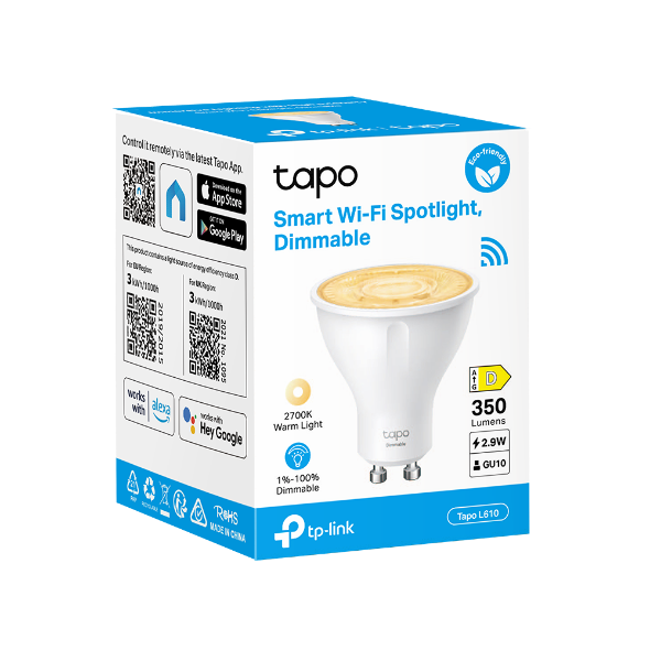 Tapo Smart Wi-Fi Spotlight, Dimmable - Tapo L610