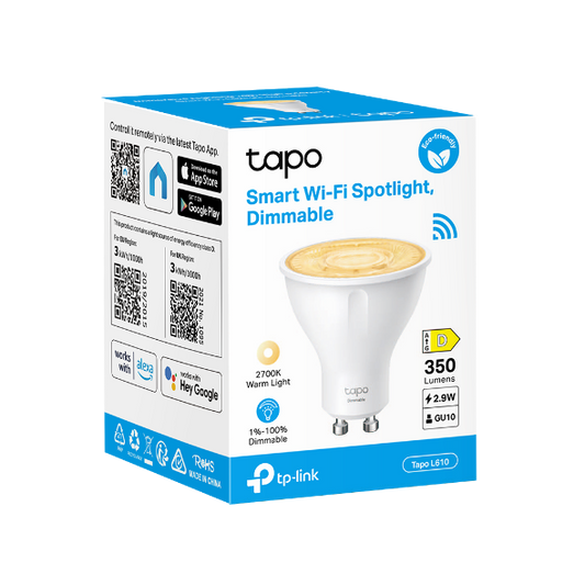 Tapo Smart Wi-Fi Spotlight, Dimmable - Tapo L610