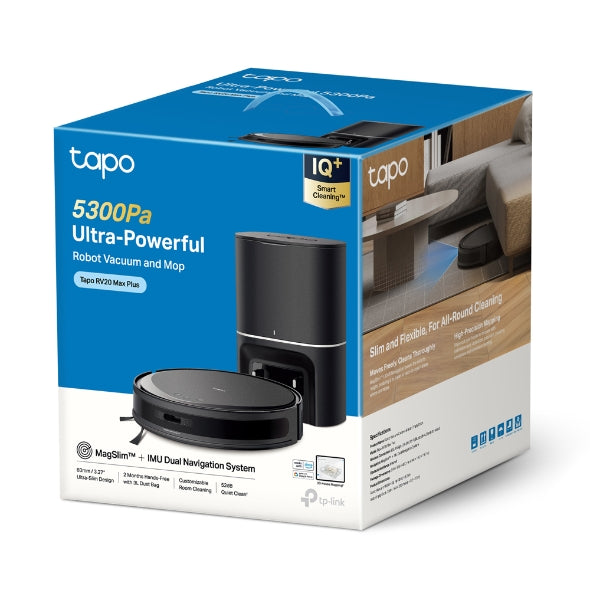 Tapo Navigation Robot Vacuum and Mop with Auto-Empty Dock - Tapo RV20 Max Plus