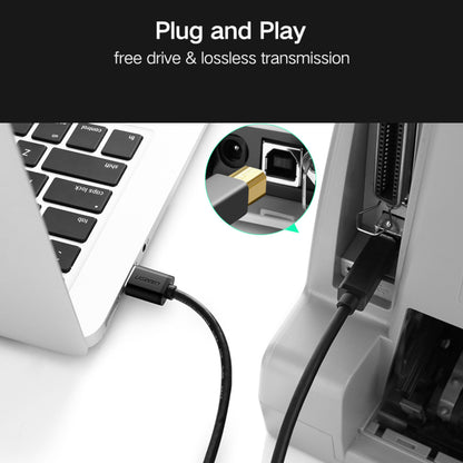 UGREEN US210 USB-A Printer Cable 2M – Black