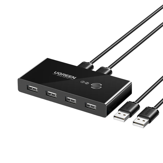 UGREEN USB 2.0 4-Port Switch Box, with 1.5m USB Cables