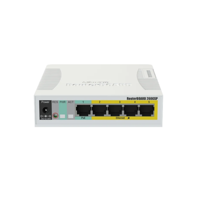 MikroTik RB260GSP - 5 Port Gigabit, 1 x SFP Smart PoE Out Switch