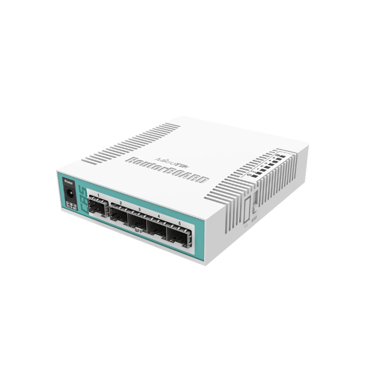 MikroTik CRS106-1C-5S - 5 Port SFP, 1 x Combo port (SFP or Gigabit Ethernet) Cloud Router Switch