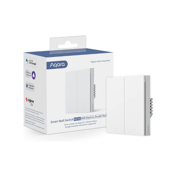 Aqara Smart Wall Switch H1 EU (with Neutral) - Aqara Hub Required