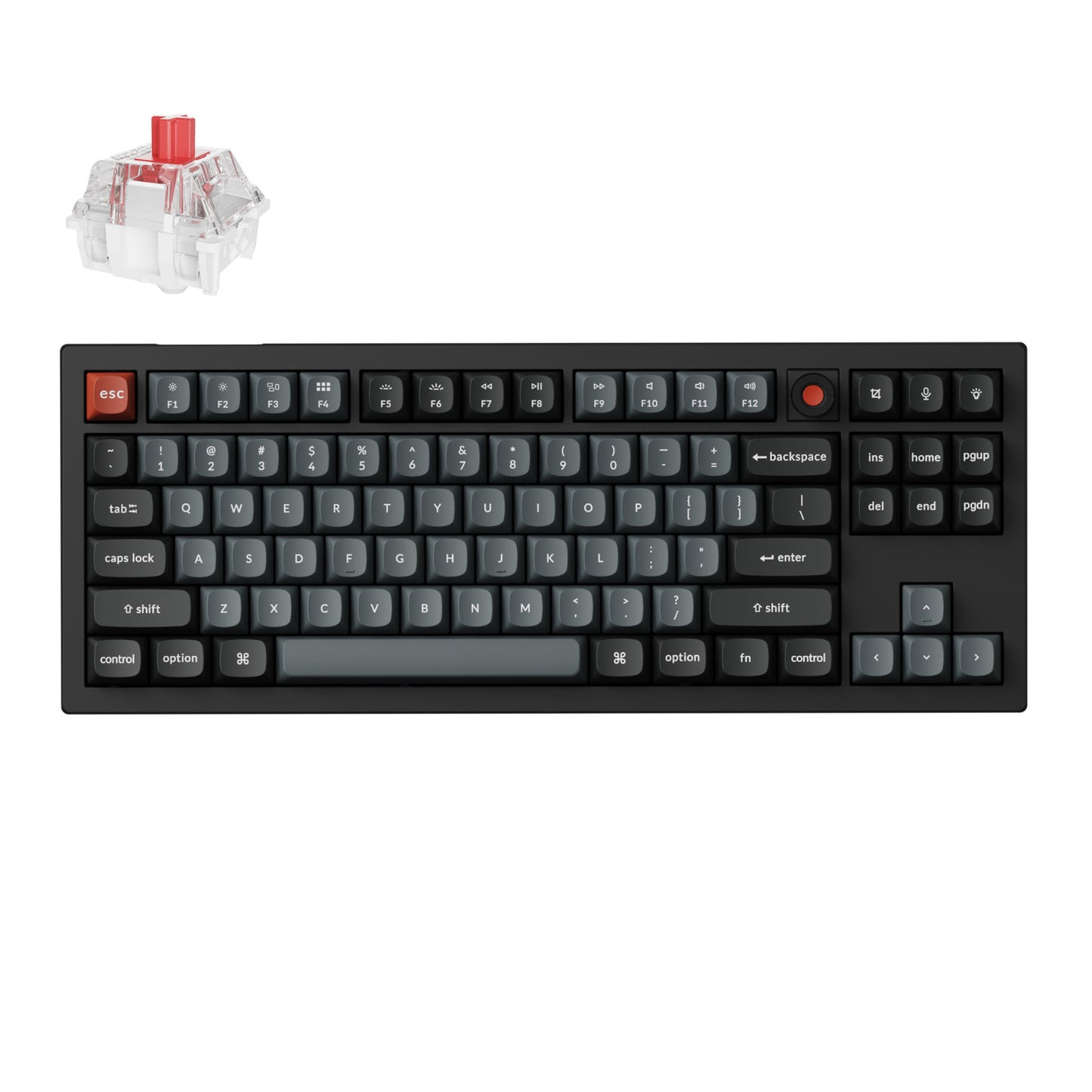 Keychron V3 Ultra 80% 8K Red Switch Hot-Swap RGB Wireless Keyboard – Black