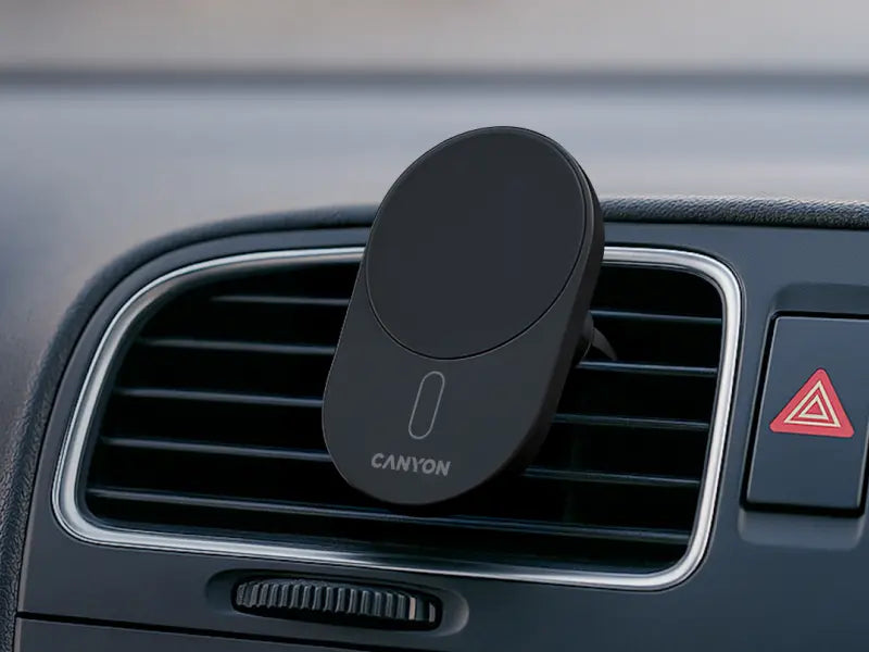 Canyon OnGrip 105 15W Qi2 Wireless Car Charger - Black