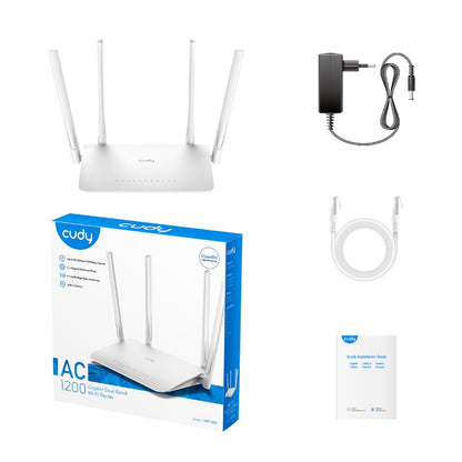 Cudy Dual Band WiFi 5 1200Mbps 5dBi Gigabit Mesh Router | WR1300