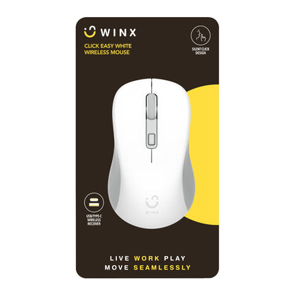 WINX CLICK Easy 1600DPI 2.4GHz Wireless Mouse – White