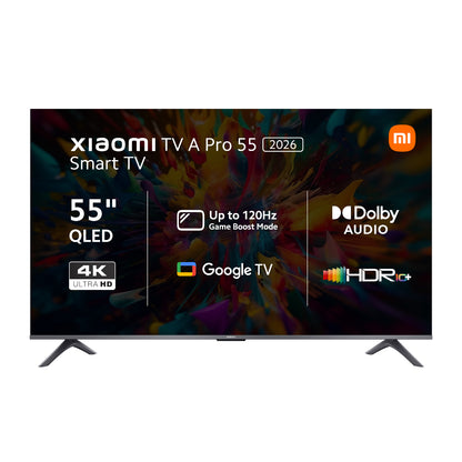Xiaomi A Pro 55″ QLED 4K Smart TV (HDR10+, Google TV, Dolby Audio, 60Hz)