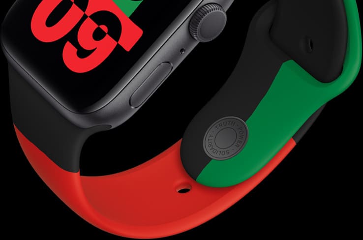 Apple Watch Sport Band – Black Unity S/M 38/40/41mm