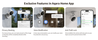 Aqara Security Camera G100 White - Aqara Hub Not Required